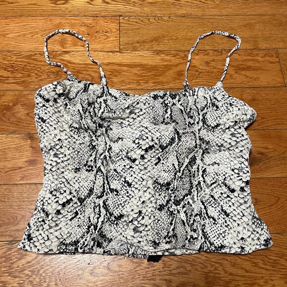 EUC Reformation Harley Spaghetti Strap Tank Top in Rattlesnake Size 8 - Picture 2 of 4